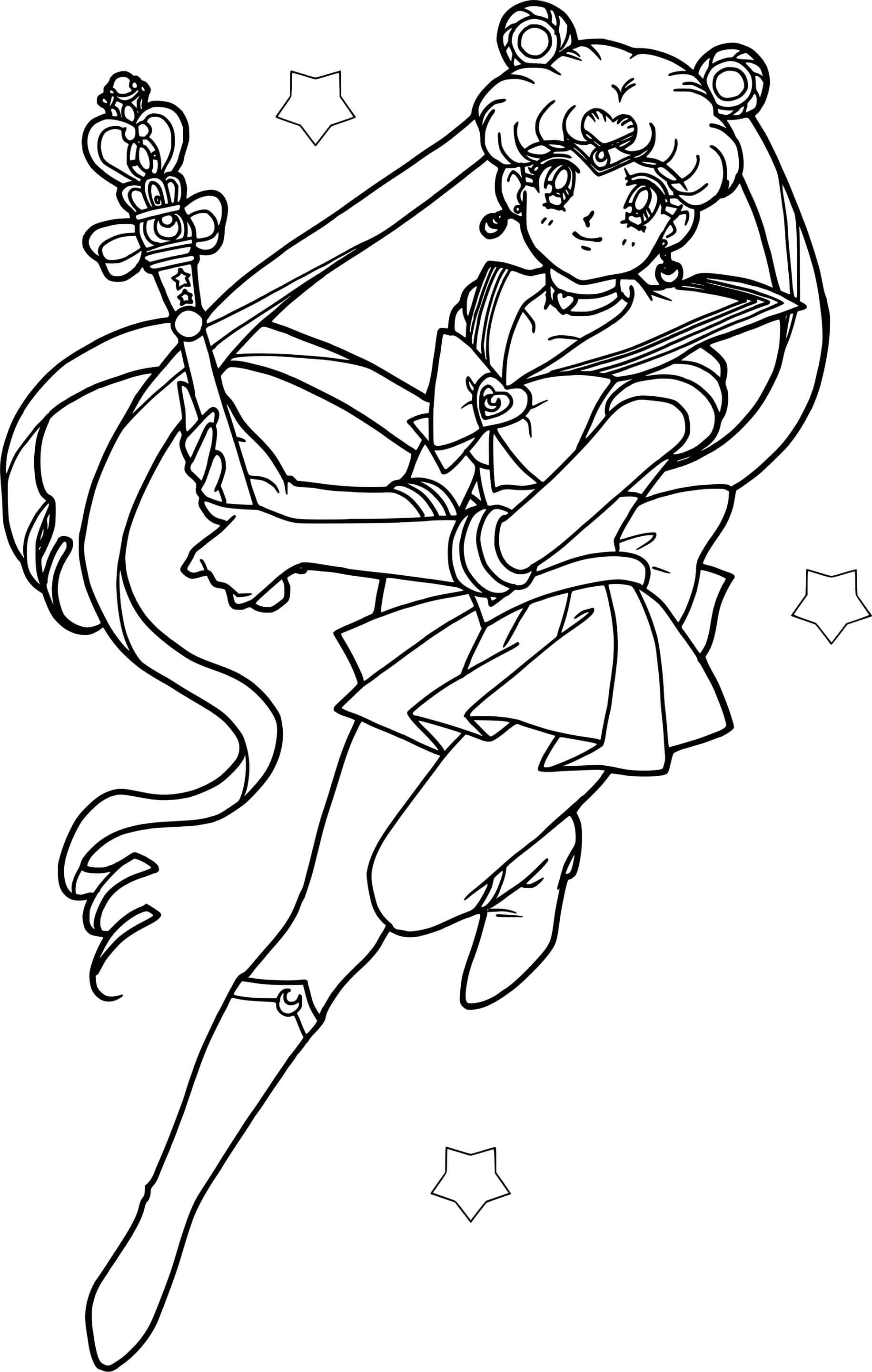 Coloriage Sailor Moon Queen - Sailor moon à imprimer