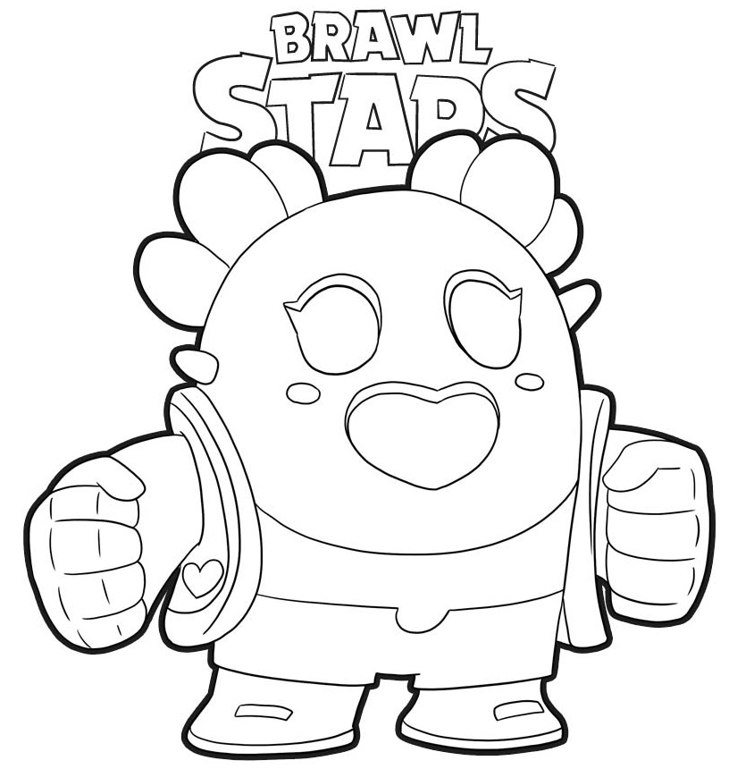 Coloriage Sakura Spike Brawl Stars - Brawl stars à imprimer