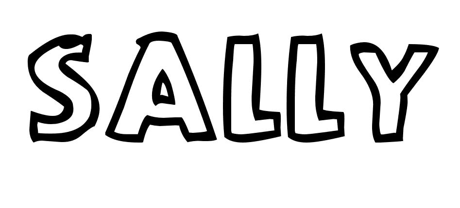 Coloriage Sally - Prénom à imprimer