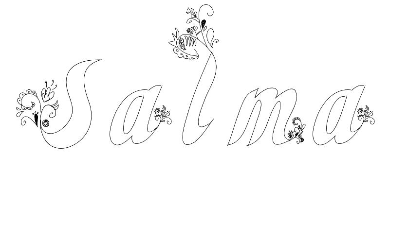 Coloriage Salma - Prénom à imprimer