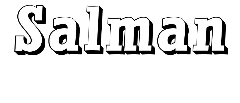 Coloriage Salman - Prénom à imprimer