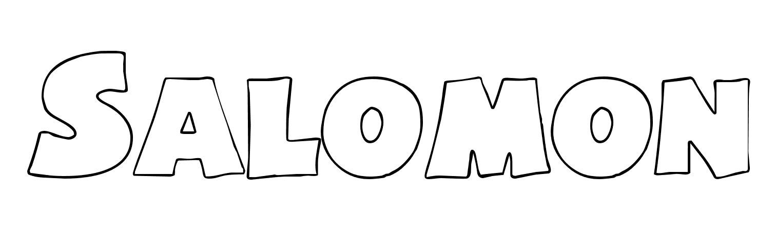 Coloriage Salomon - Prénom à imprimer