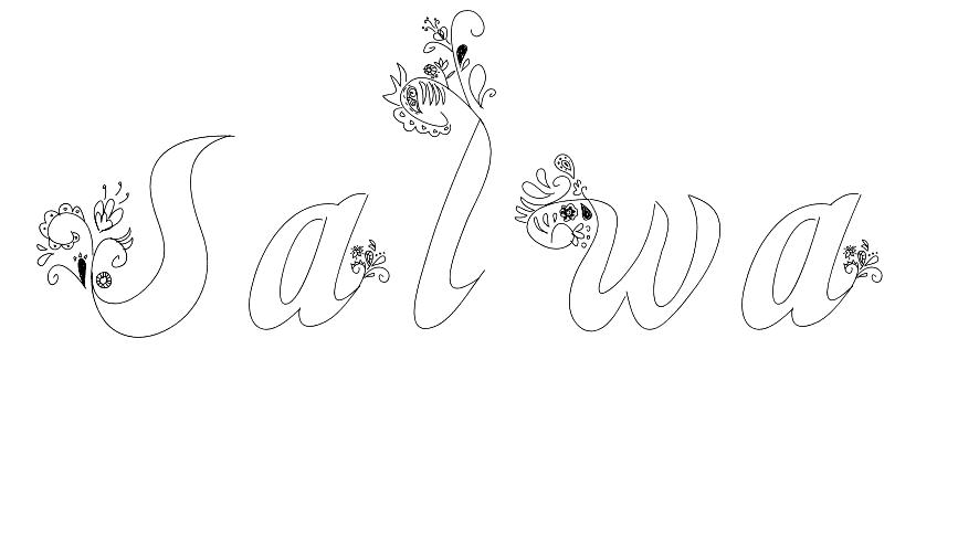 Coloriage Salwa - Prénom à imprimer