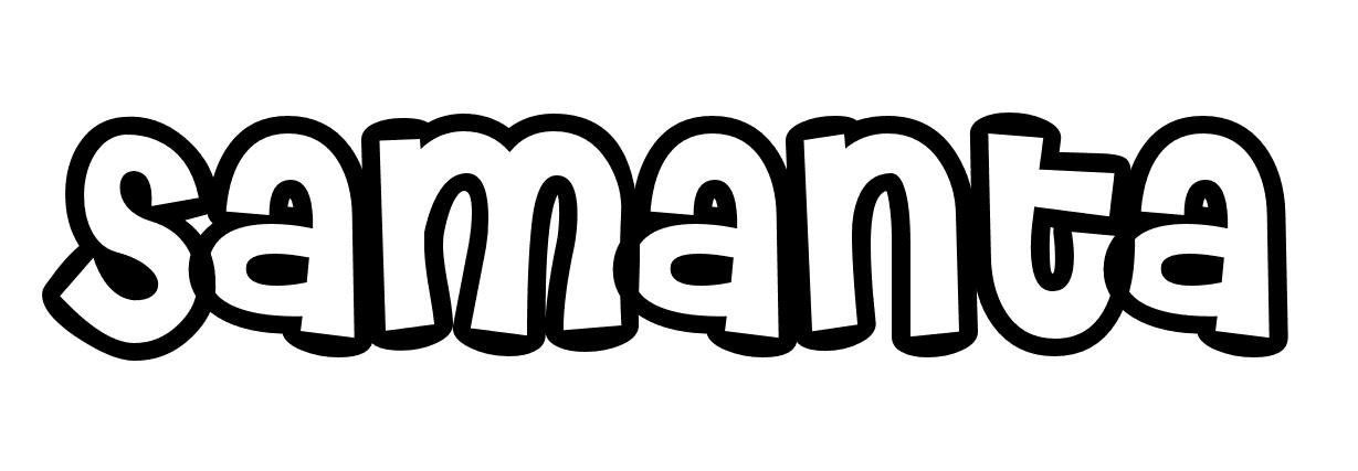Coloriage Samanta - Prénom à imprimer