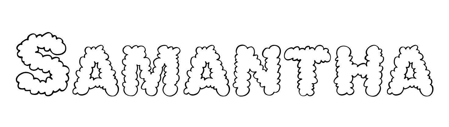 Coloriage Samantha - Prénom à imprimer