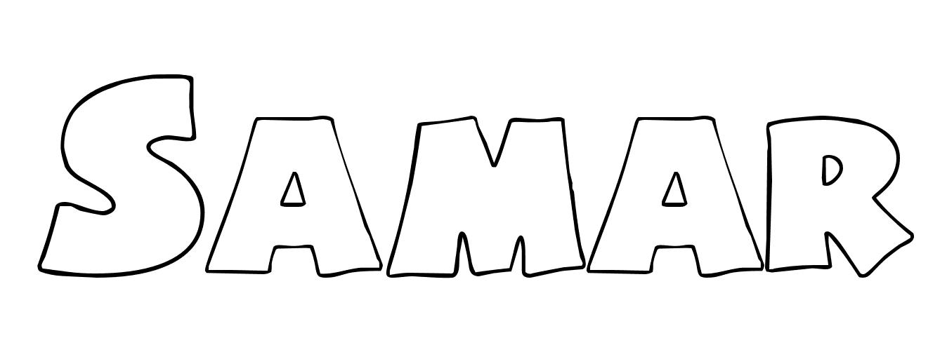 Coloriage Samar - Prénom à imprimer