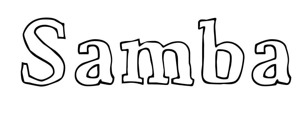 Coloriage Samba - Prénom à imprimer