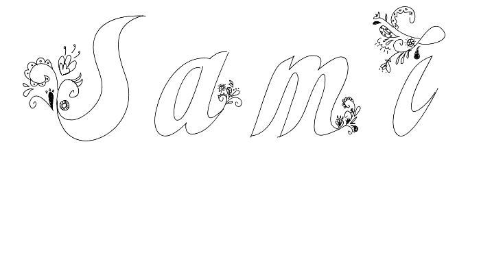 Coloriage Sami - Prénom à imprimer