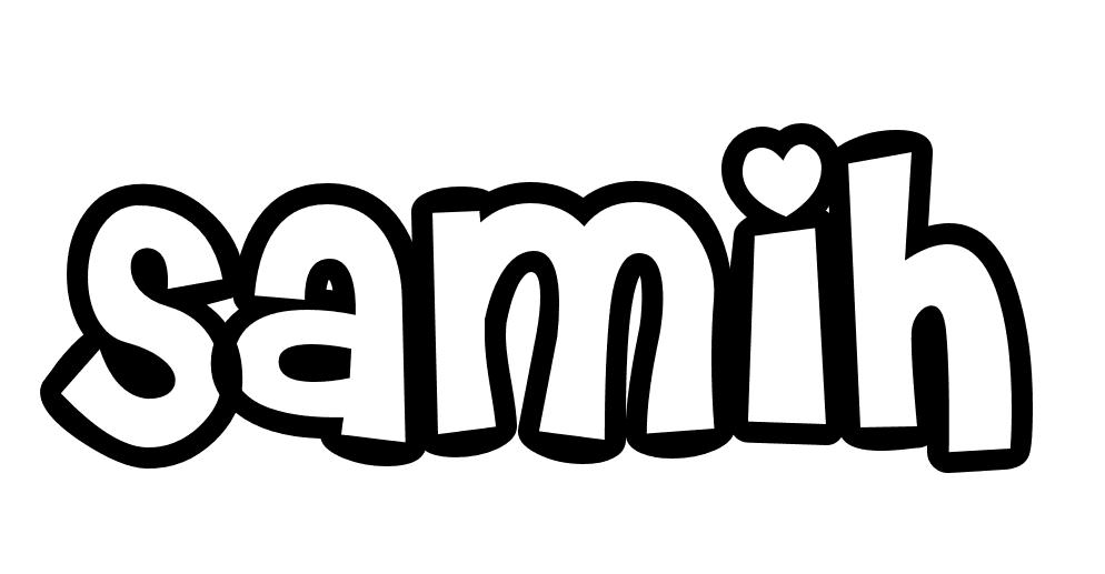 Coloriage Samih - Prénom à imprimer