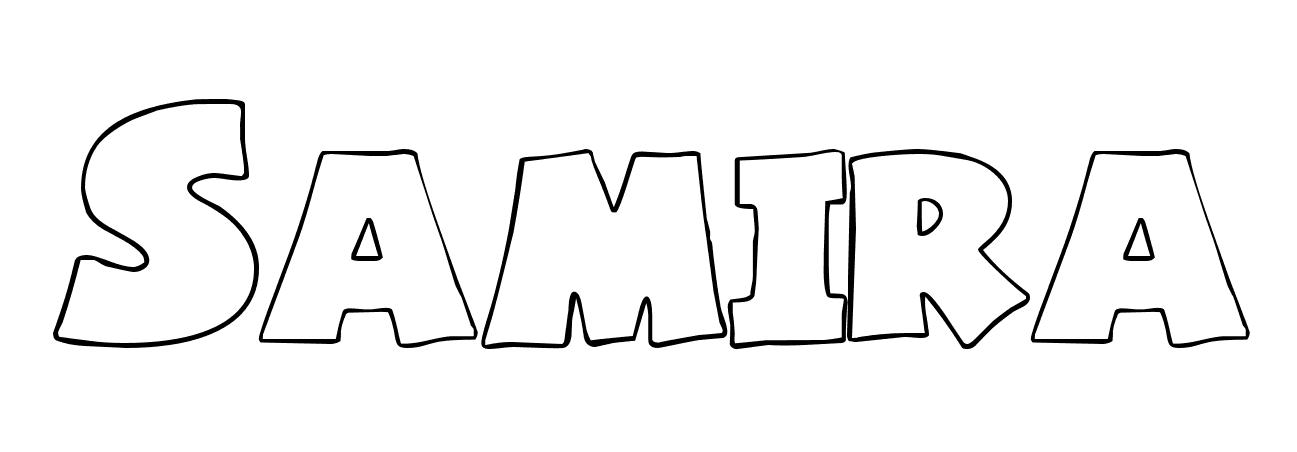 Coloriage Samira - Prénom à imprimer
