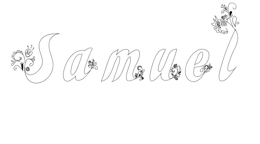Coloriage Samuel - Prénom à imprimer