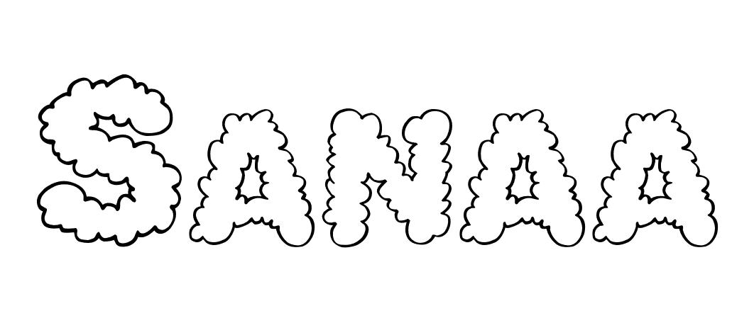 Coloriage Sanaa - Prénom à imprimer
