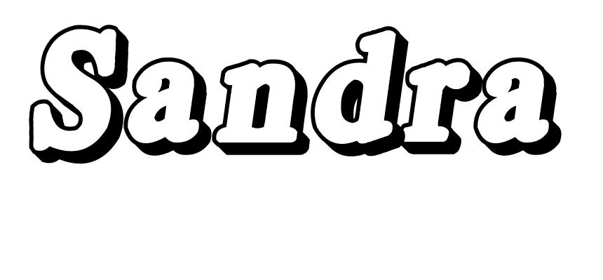 Coloriage Sandra - Prénom à imprimer