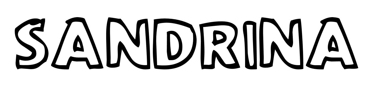 Coloriage Sandrina - Prénom à imprimer