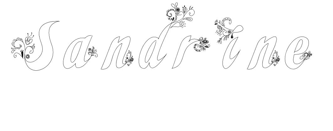 Coloriage Sandrine - Prénom à imprimer
