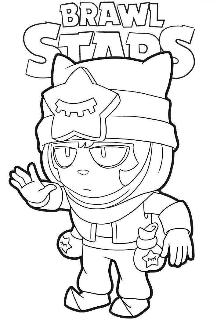 Coloriage Sandy Brawl Stars - Brawl stars à imprimer