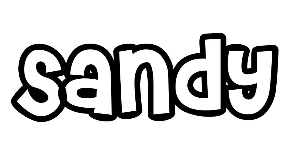 Coloriage Sandy - Prénom à imprimer