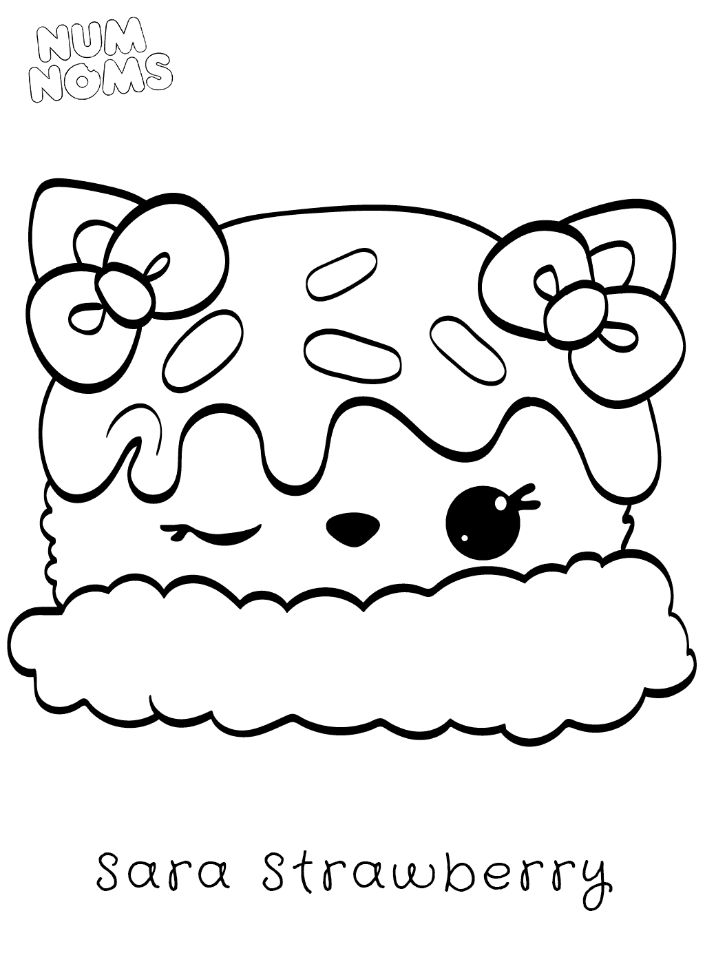 Coloriage Sara Strawberry Num Noms - Num noms à imprimer