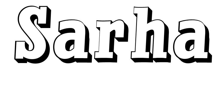 Coloriage Sarha - Prénom à imprimer