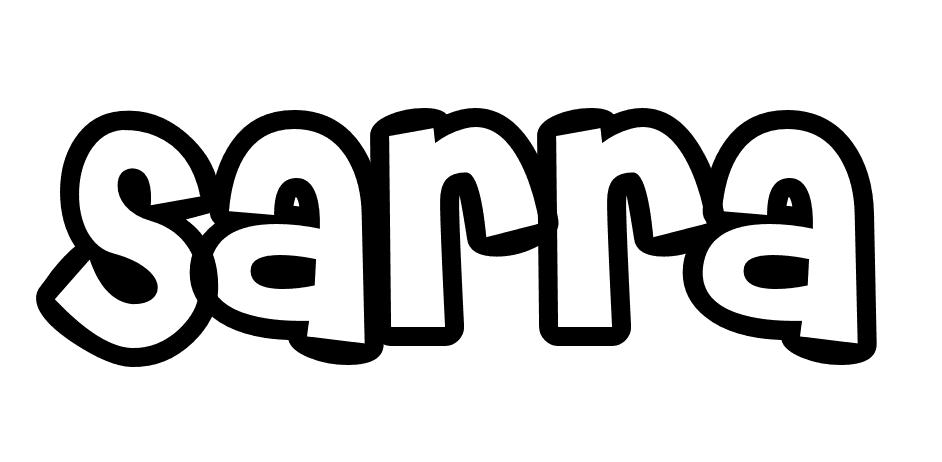 Coloriage Sarra - Prénom à imprimer