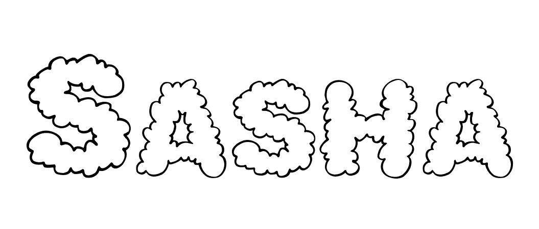 Coloriage Sasha - Prénom à imprimer