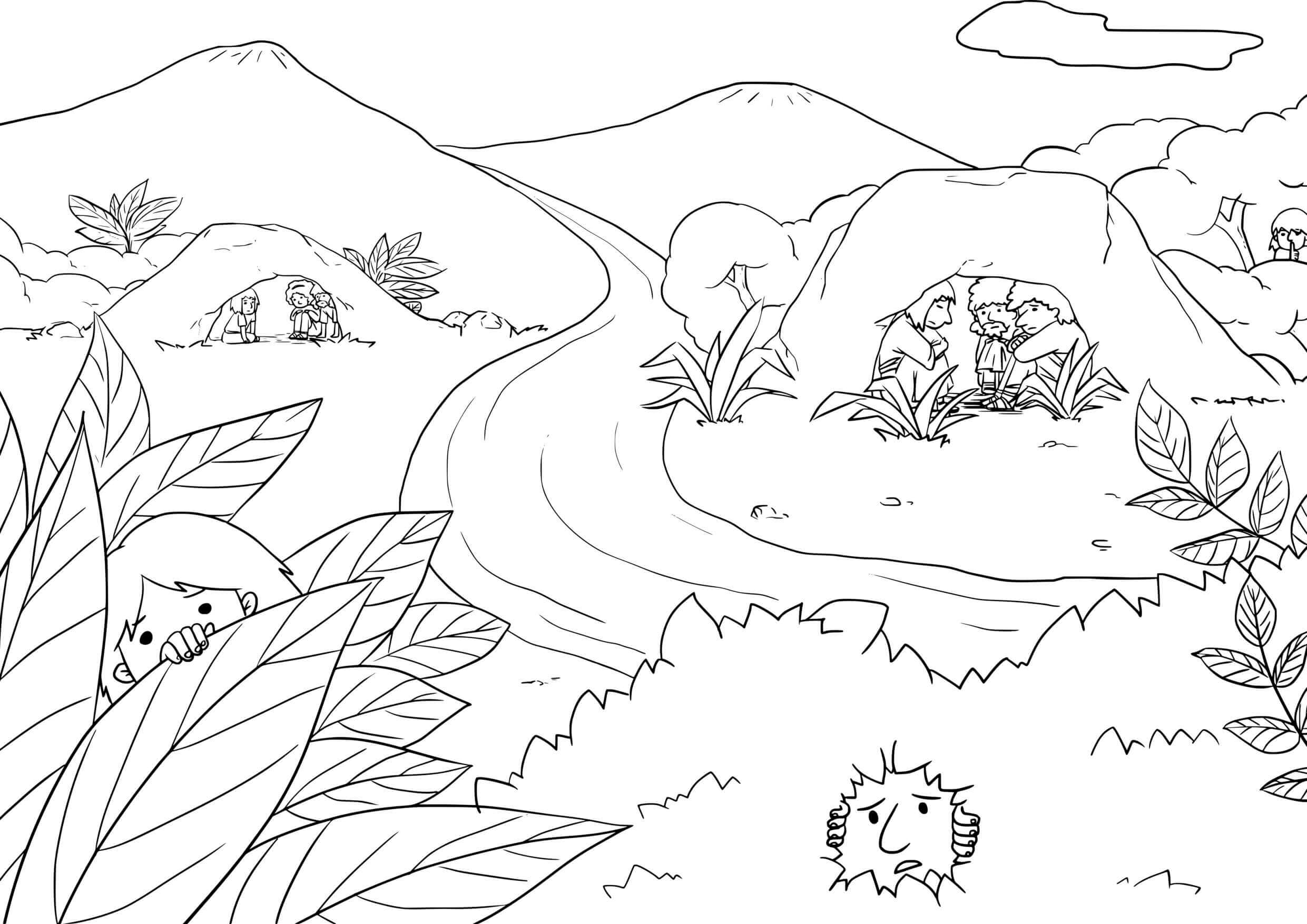 Coloriage Saül perd la royauté - Récit Samuel - Jésus à imprimer