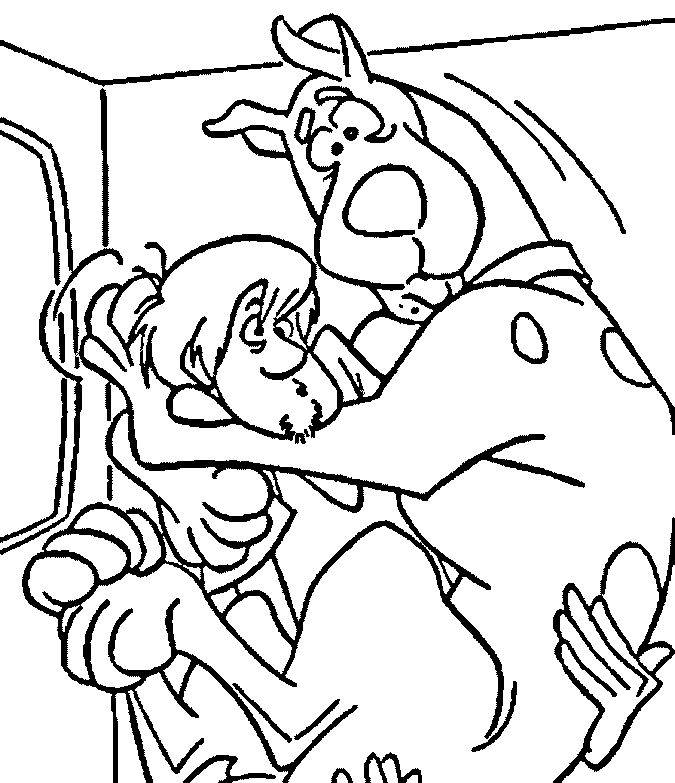 Coloriage Scoubidou Dans Les Bras De Sammy - Scooby doo à imprimer
