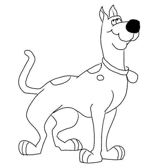 Coloriage Scoubidou - Scooby doo à imprimer