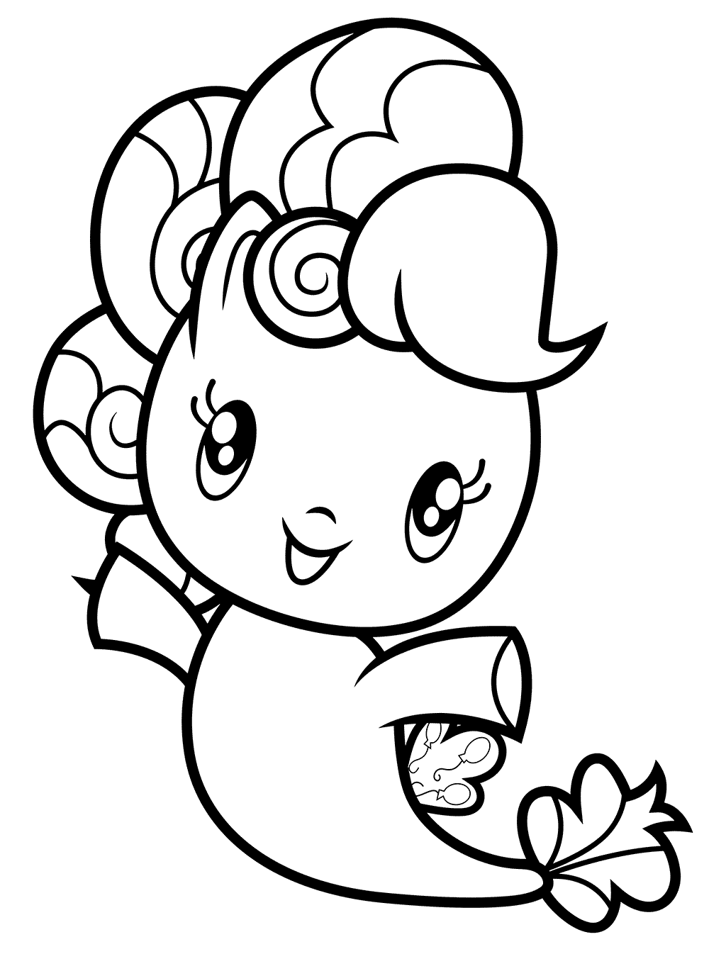 Coloriage Sea Pony Pinkie Pie - Cutie mark crew à imprimer