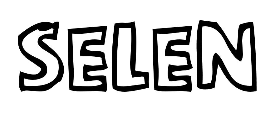 Coloriage Selen - Prénom à imprimer