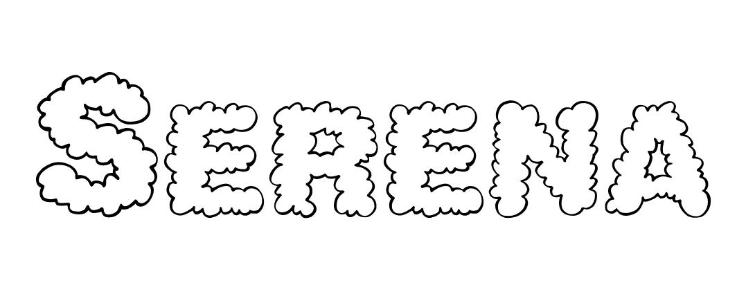 Coloriage Serena - Prénom à imprimer