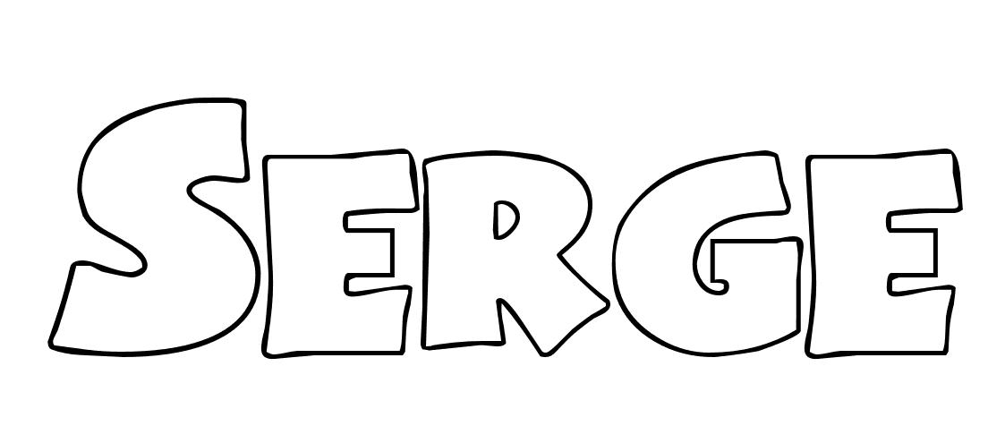 Coloriage Serge - Prénom à imprimer