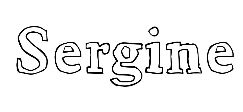 Coloriage Sergine - Prénom à imprimer