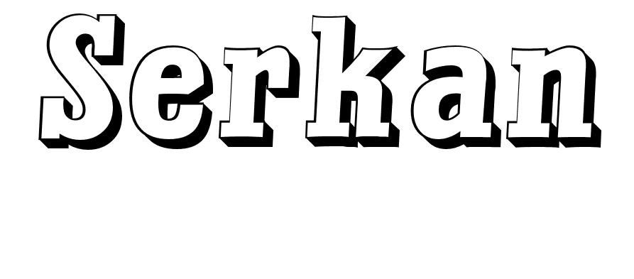 Coloriage Serkan - Prénom à imprimer