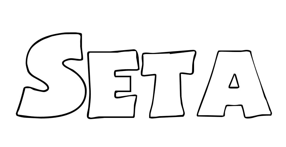 Coloriage Seta - Prénom à imprimer