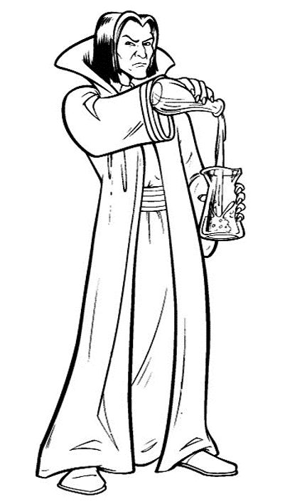 Coloriage Severus Rogue Enseigne Les Potions - Harry potter à imprimer