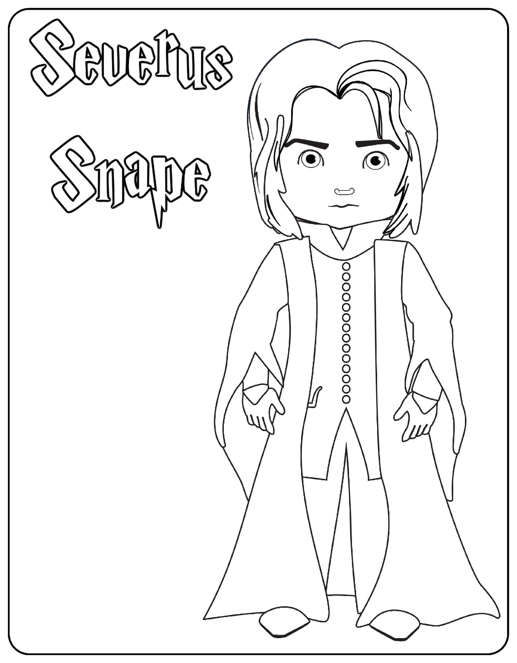 Coloriage Severus Snape - Harry potter à imprimer