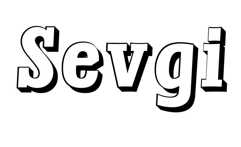 Coloriage Sevgi - Prénom à imprimer