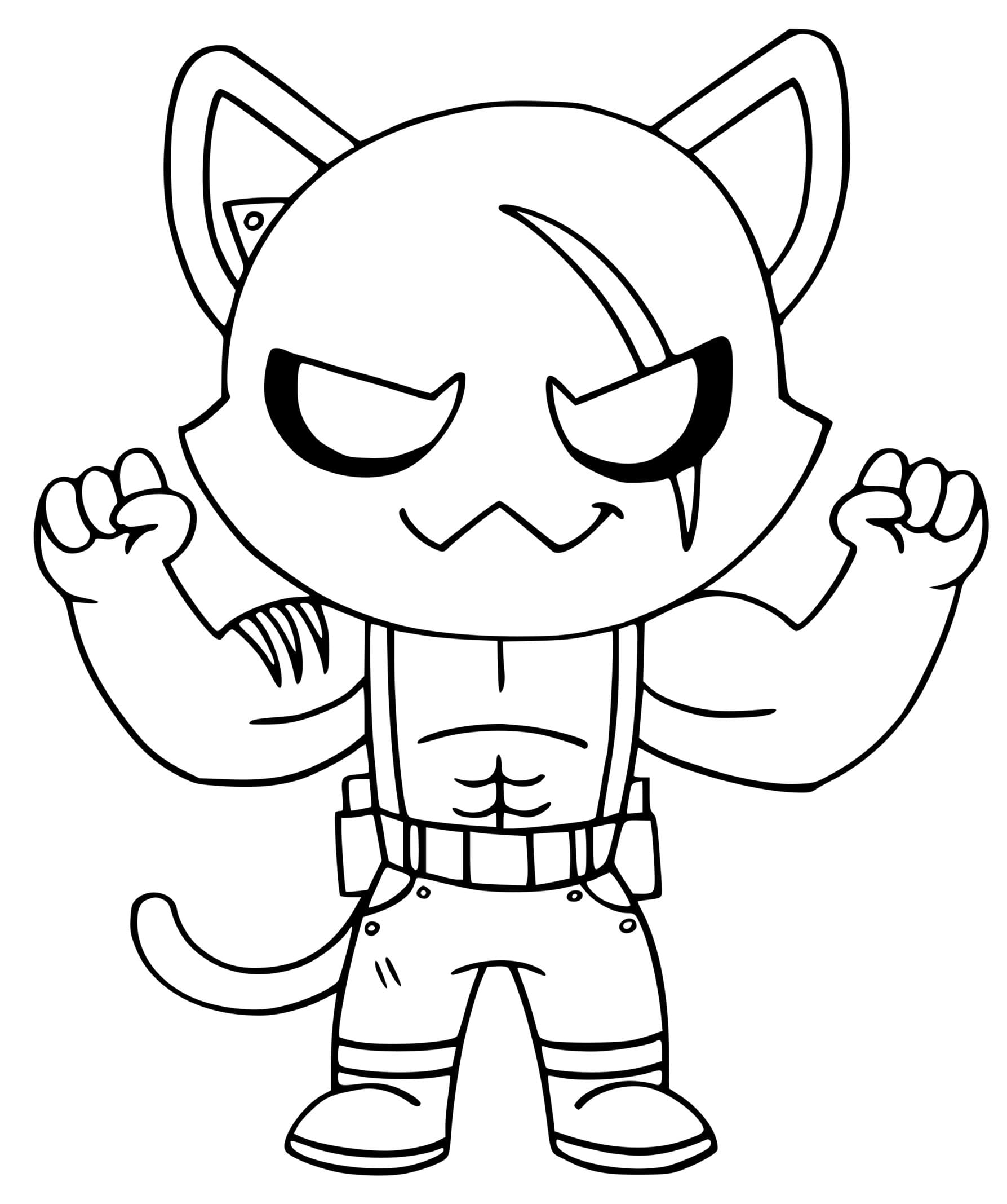 Coloriage Shadow Meowscles Fortnite - Fortnite à imprimer