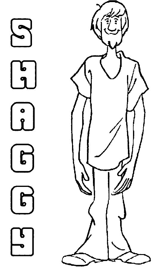 Coloriage Shaggy - Scooby doo à imprimer