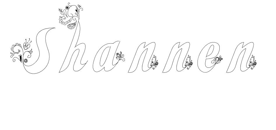 Coloriage Shannen - Prénom à imprimer