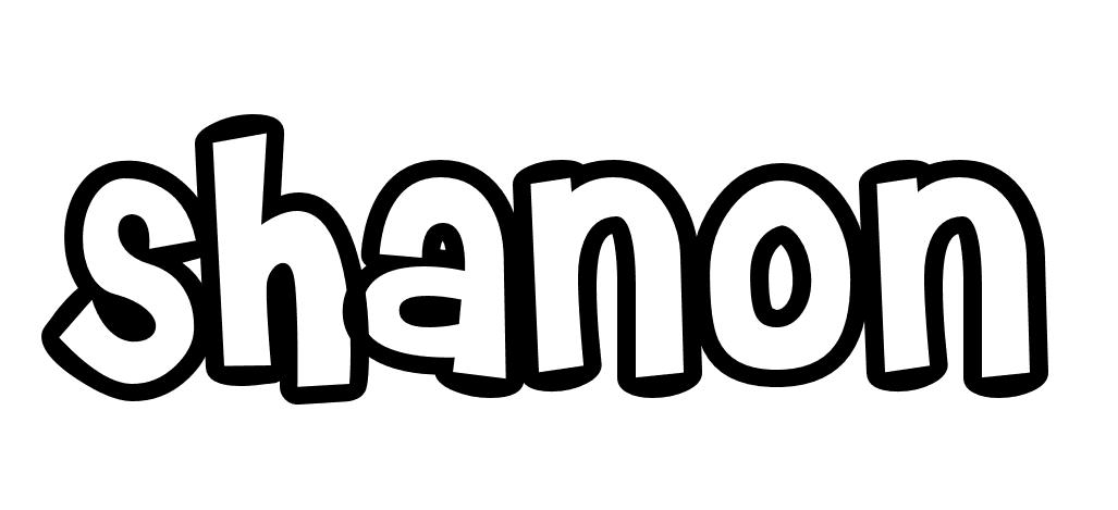 Coloriage Shanon - Prénom à imprimer