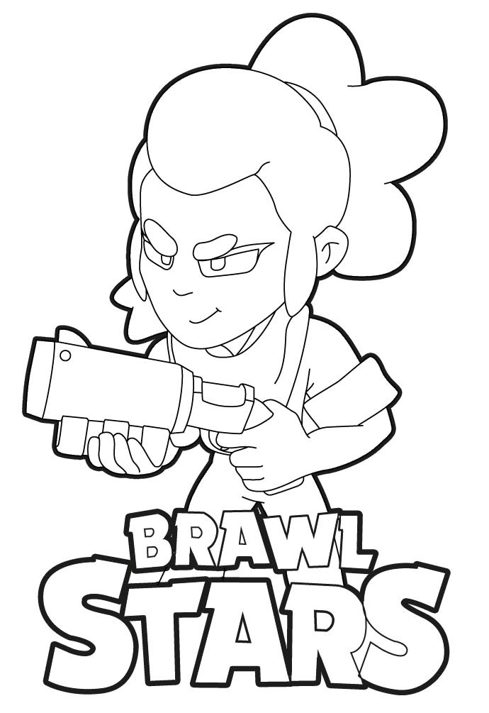 Coloriage Shelly Brawl Stars - Brawl stars à imprimer