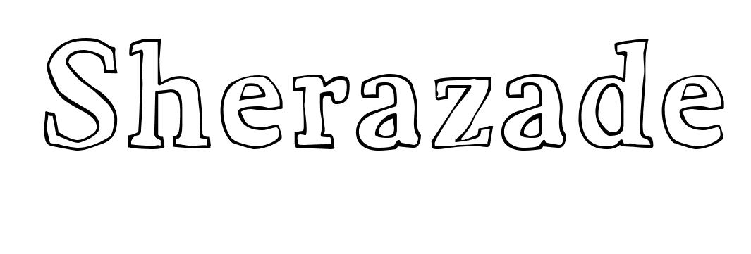 Coloriage Sherazade - Prénom à imprimer