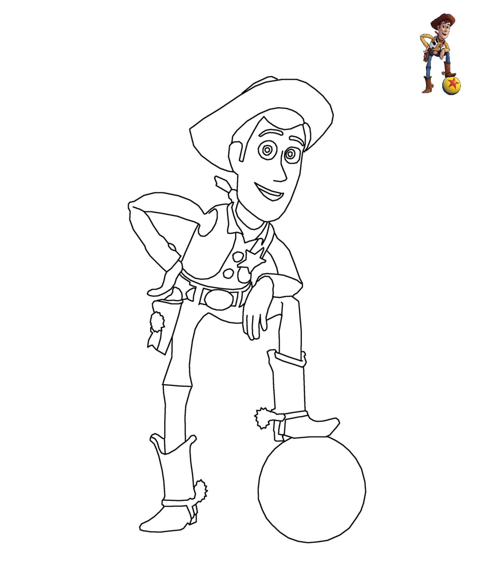 Coloriage Sherif Woody Toy Story Disney - Alphabet disney à imprimer