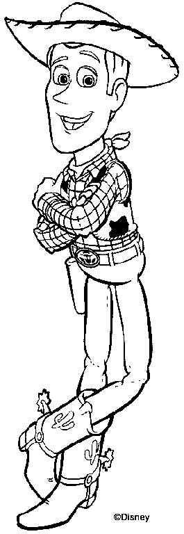 Coloriage Sherif Woody - Toy story à imprimer