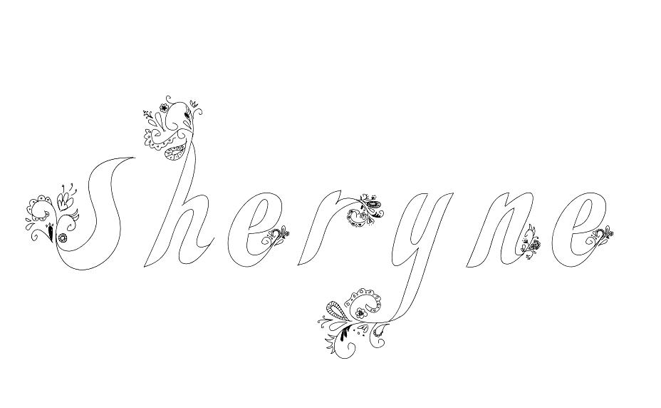 Coloriage Sheryne - Prénom à imprimer