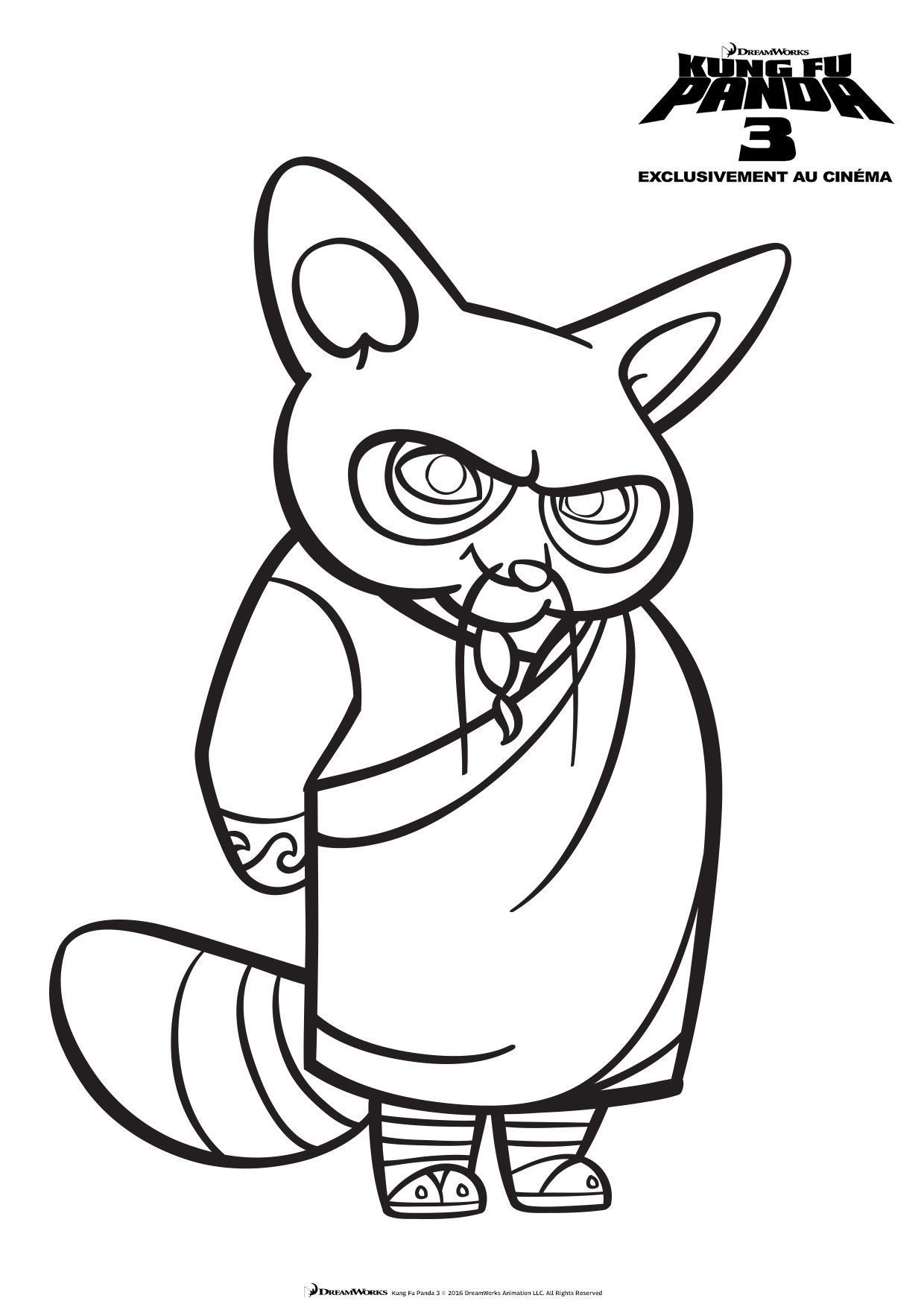 Coloriage Shifu De Kung Fu Panda - Gulli à imprimer