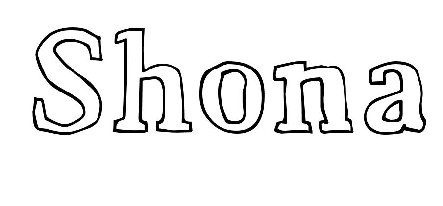 Coloriage Shona - Prénom à imprimer