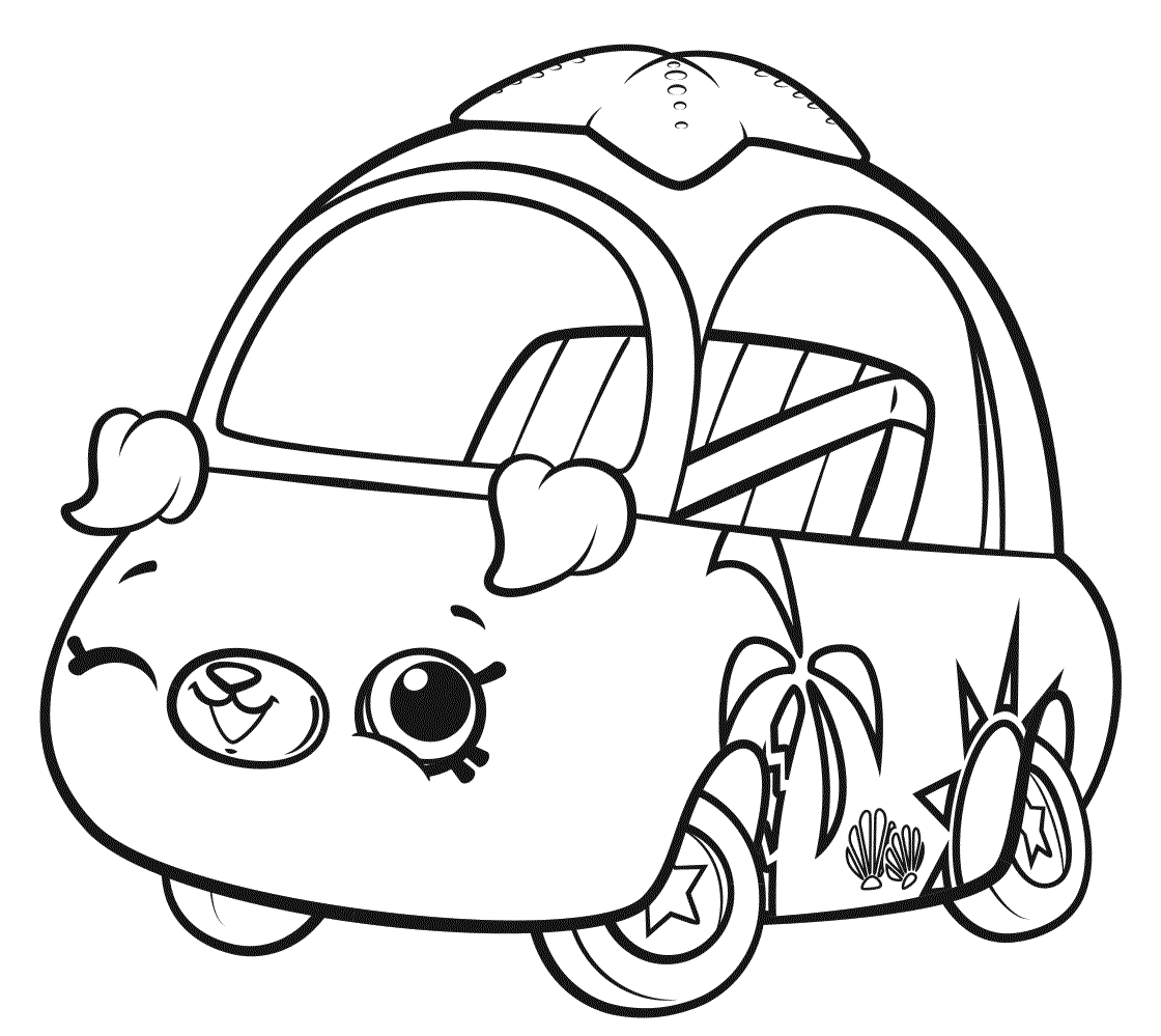 Coloriage Shopkins Cutie Cars Wink - Shopkins à imprimer